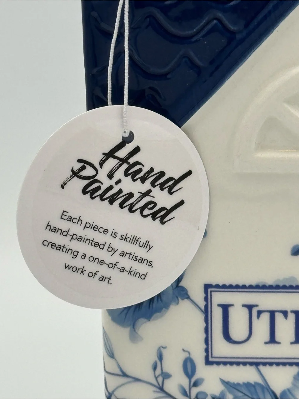 Beau Monde Blue‎ White Floral House Utensil Holder Cottagecore Kitchen Decor